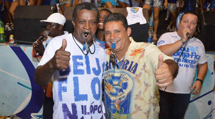 Plínio e Rodney, mestres de bateria da Beija-Flor (Foto: Eduardo Hollanda / Divulgação)